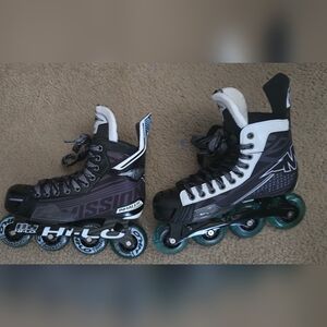 Mission RH Inhaler DS:6 Inline Hockey Skates Senior Size 8.5E US Mens 10 Shoe.